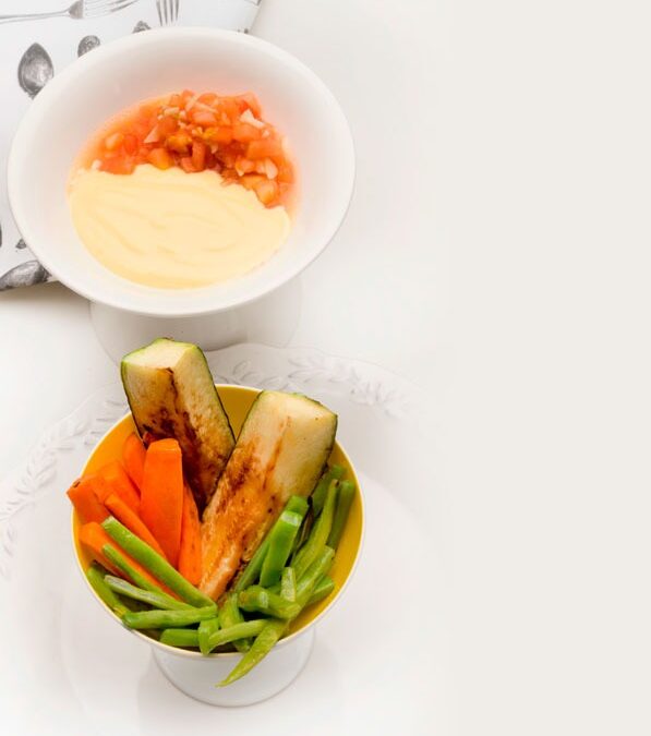 VERDURAS A LA PLANCHA DOS SALSAS