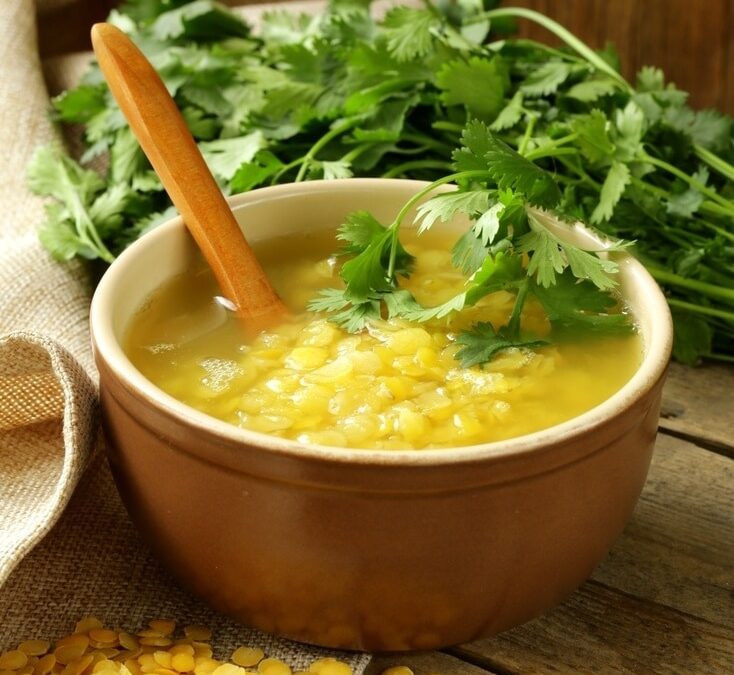 PURÉ DE ZANAHORIA CON LENTEJAS Y TOFU