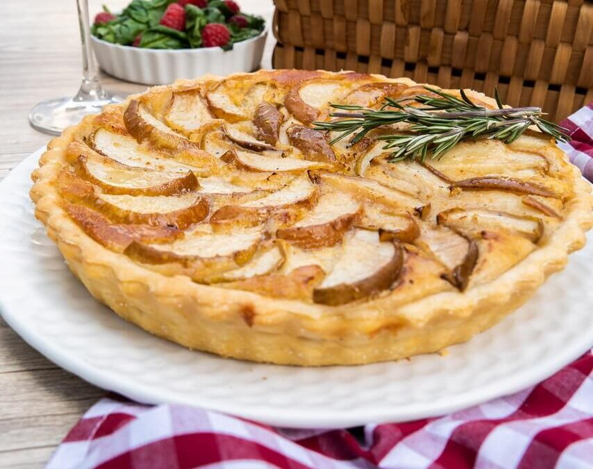 QUICHE DE PERAS CON QUESO